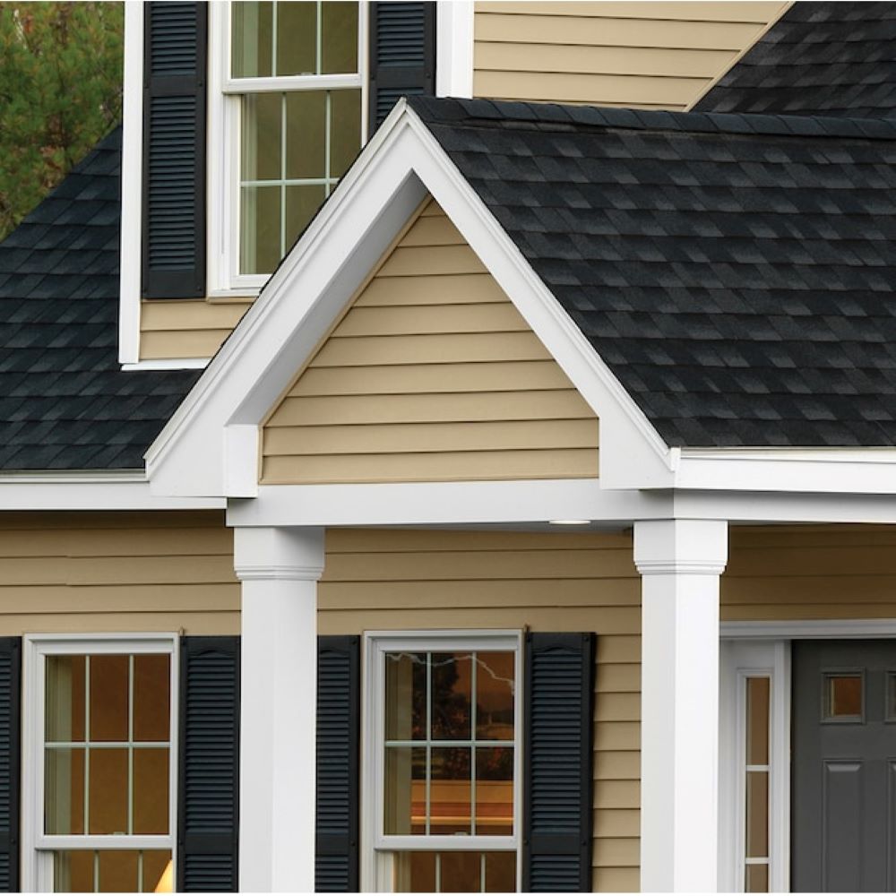 Georgia-Pacific Cedar Spectrum Round cut Scallop Gray Vinyl Siding ...